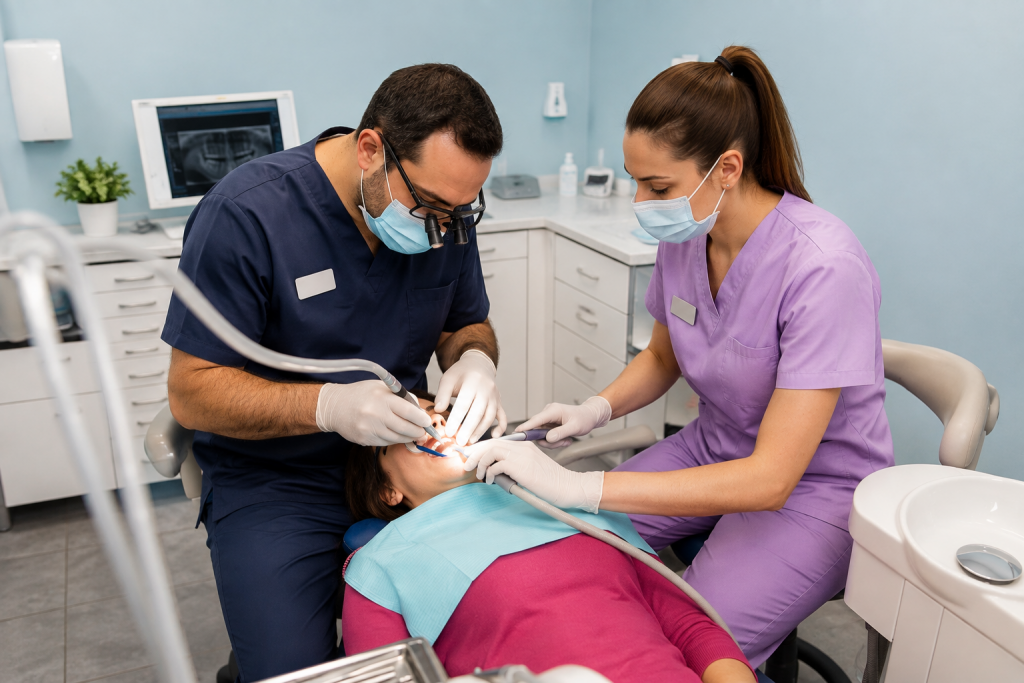Soins dentaires après dévitalisation avant une couronne