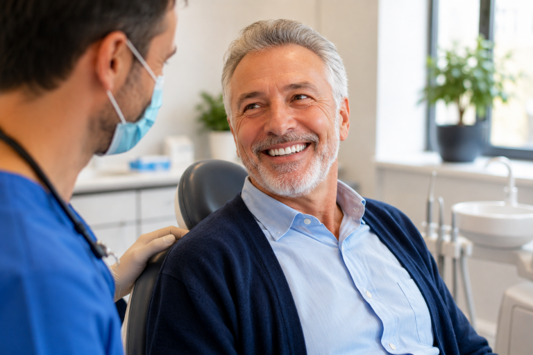 Facettes dentaires après 50 ans chez un patient senior