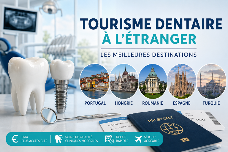 Tourisme dentaire à l’étranger avec comparaison des meilleures destinations européennes pour les implants dentaires