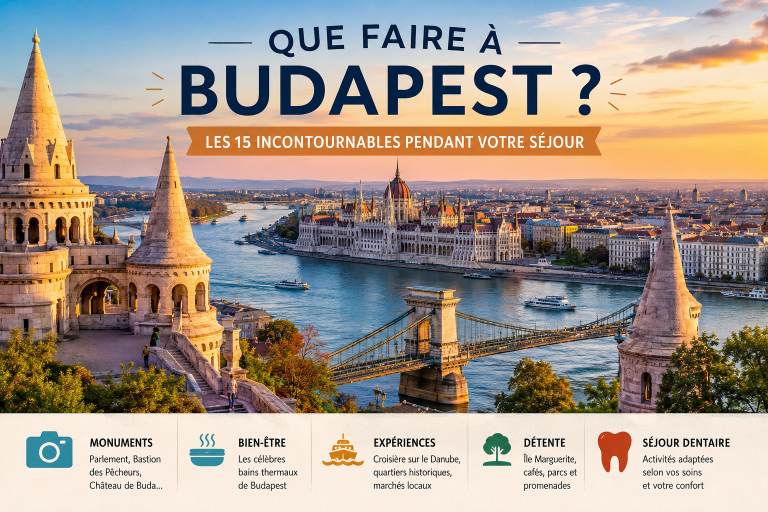 Que faire à Budapest : vue sur le Parlement, le Danube et le Bastion des Pêcheurs