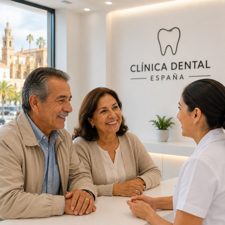 Patients seniors dans une clinique dentaire en Espagne