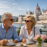 Implant dentaire en Hongrie : couple de seniors à Budapest