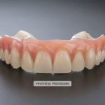 Prothèse provisoire utilisée après la pose d’implants dentaires