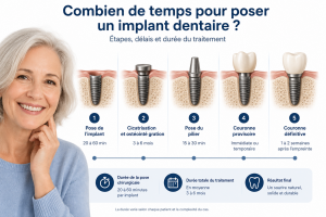Étapes et durée de la pose d'un implant dentaire