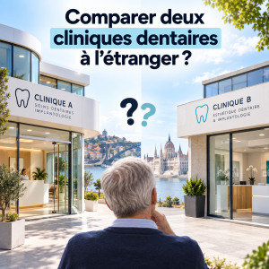 Accueil 10 Senior comparant deux cliniques dentaires à l'étranger