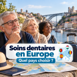 Seniors comparant les pays pour des soins dentaires en Europe