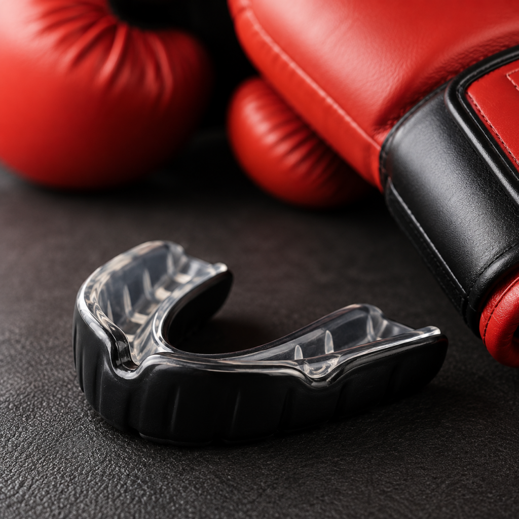 Protège-dents transparent utilisé pour les sports de combat.
