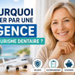 Femme senior accompagnée dans un projet de tourisme dentaire à l'étranger