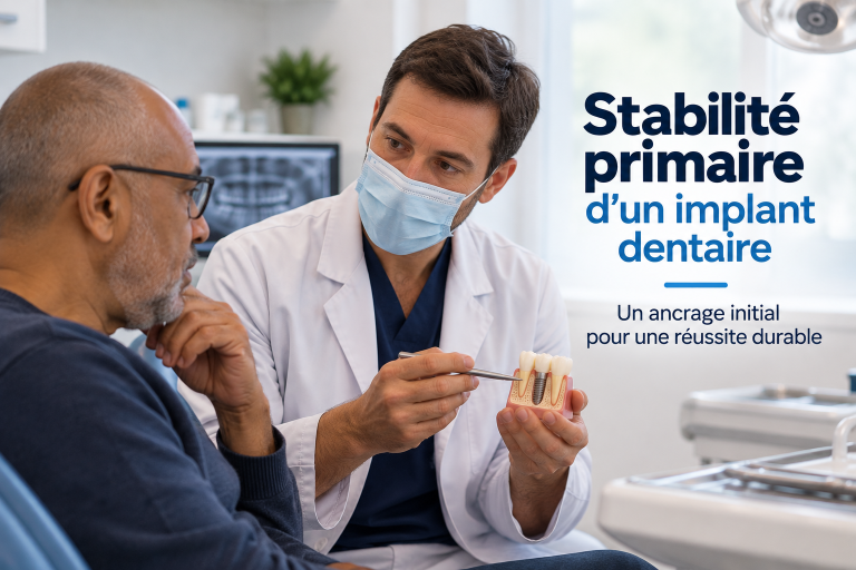 Stabilité primaire d’un implant dentaire expliquée par un dentiste