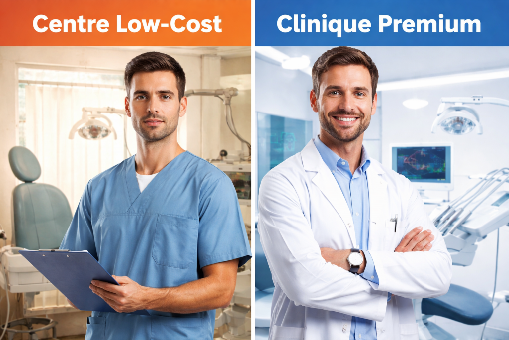 Low-cost vs clinique dentaire premium Europe