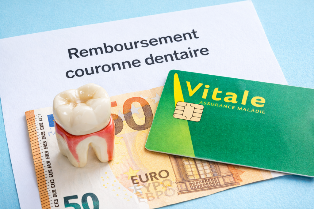 remboursement couronne dentaire France carte vitale et couronne sur billet euro