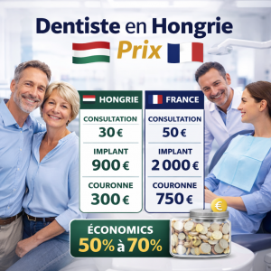 dentiste hongrie prix comparatif france soins dentaires consultation implant couronne