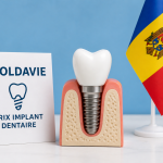 implant dentaire Moldavie prix modèle explicatif dent et implant