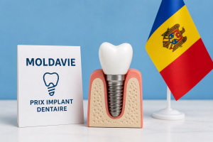 implant dentaire Moldavie prix modèle explicatif dent et implant