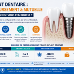 remboursement d’un implant dentaire en France avec mutuelle santé et reste à charge