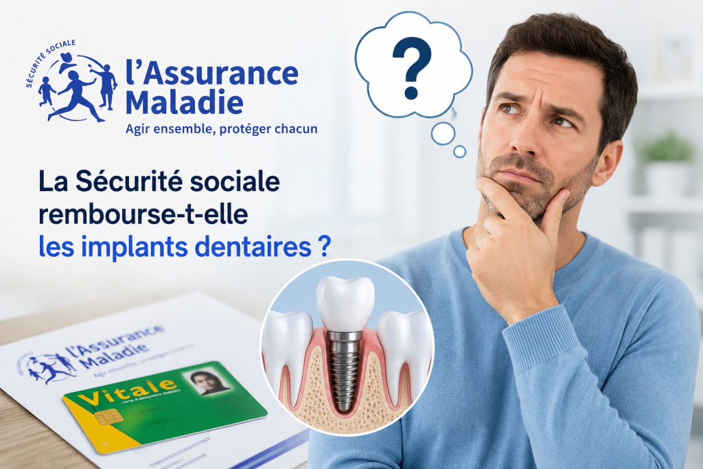 patient qui se demande si la Sécurité sociale rembourse les implants dentaires